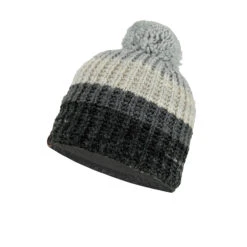 Buff Knitted & Fleece Band Hat Alina Grey