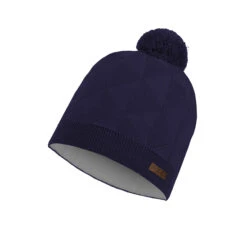 P.A.C. PAC Iriwi Merino Pom Beanie Navy