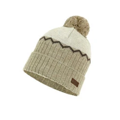 P.A.C. PAC Akela Merino Pom Beanie - Beige