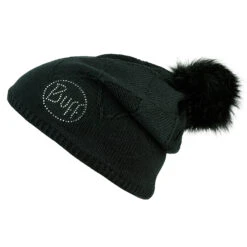 Buff Knitted & Polar Fleece Hat Stella Black Chic
