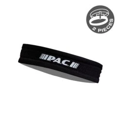 P.A.C. PAC Recycled Slim Seamless Mesh Headband Black-Clear White