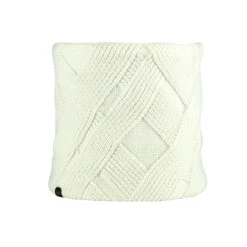 Buff Knitted & Fleece Neckwarmer Raisa White
