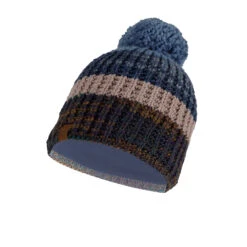 Buff Knitted & Fleece Band Hat Alina Blue