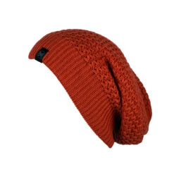 Buff Neckwarmer Hat Knitted Ramdom Red Clay