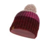 Buff Knitted & Fleece Band Hat Alina Maroon